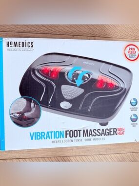 Homedics Black Vibration Foot Massager with Heat